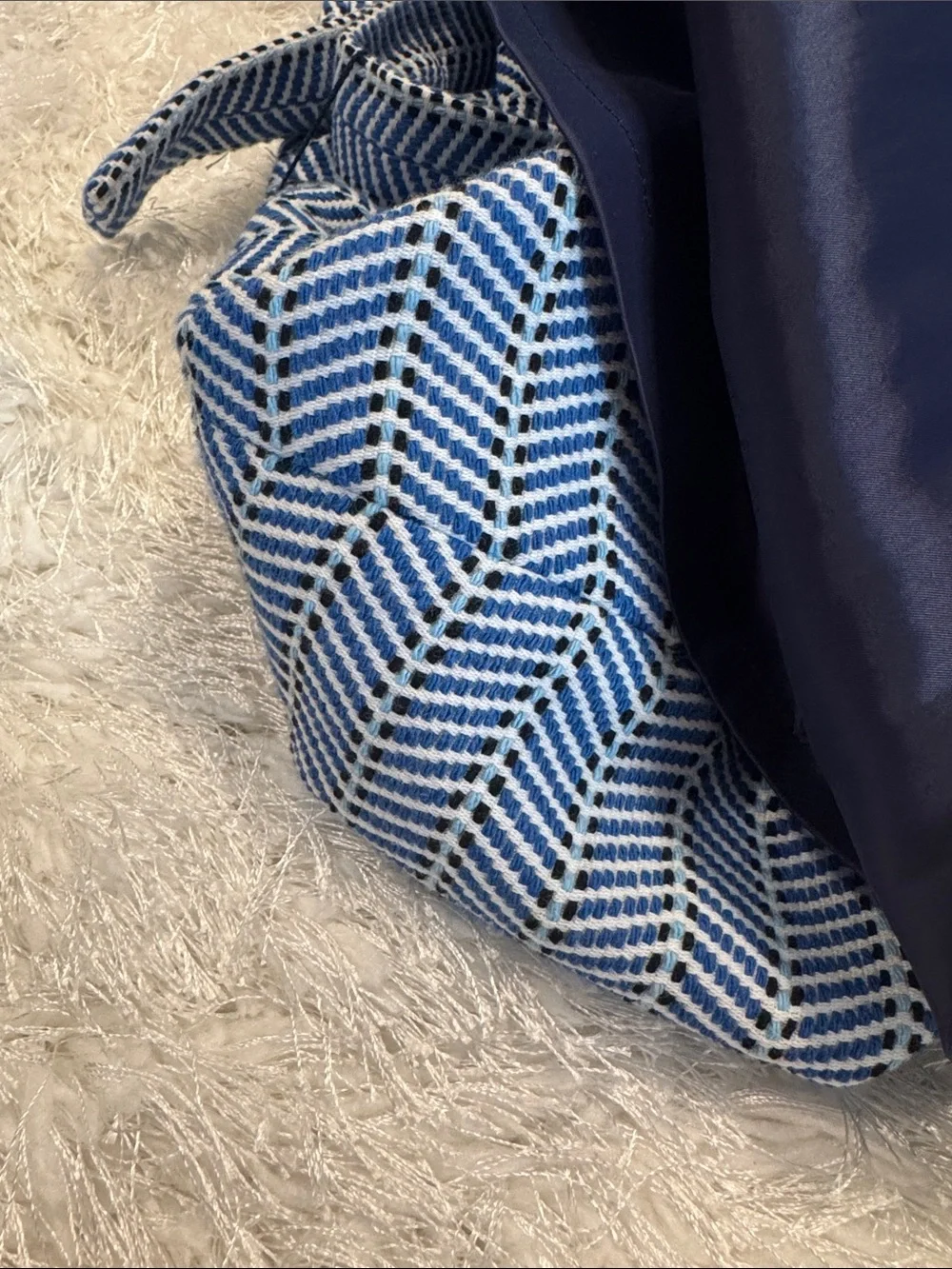 J. Crew Navy Chevron Sleeveless Shift Dress